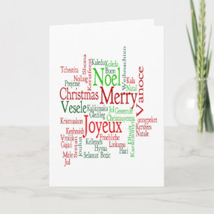 Estilo Vintage Feliz Navidad Traducción Palabra