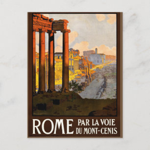 Estilo vintage Roma, Italia postal de viaje