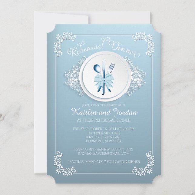 Estiloso ensayo de la invitación a cenar (Anverso)