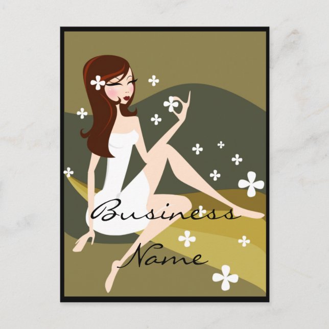 Estiloso Lady - Postales de Personalizable (Anverso)