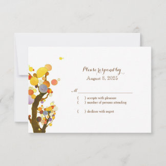 Estiloso País Árboles Boda RSVP
