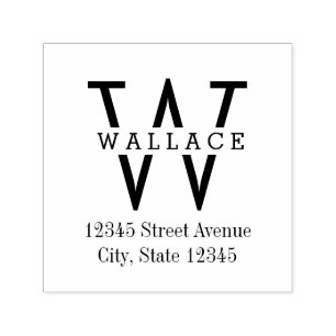 Estiloso sello de goma inicial personalizado