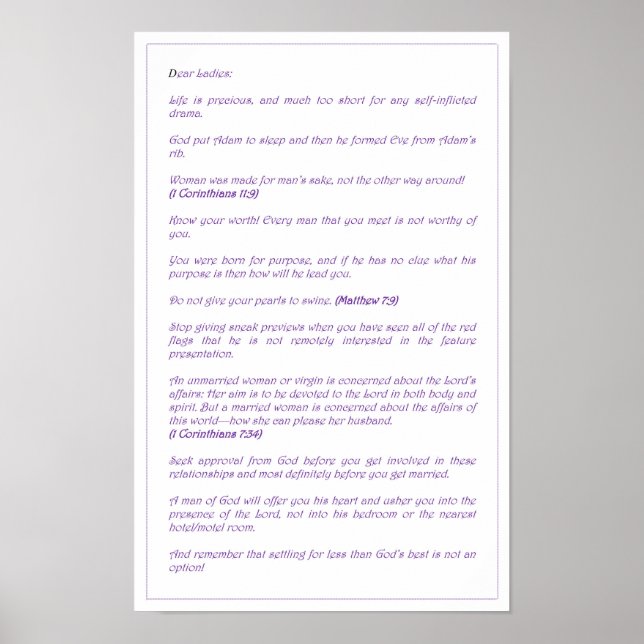 Estimadas damas - Póster (Frente)