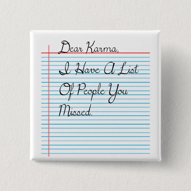 Estimado botón de Karma (Anverso)