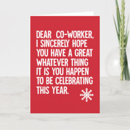 Estimado Co-Trabajador - tarjeta de Navidades dive
