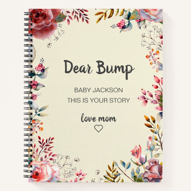 Estimado Diario de Embarazo de Bump Keepsake (Anverso)