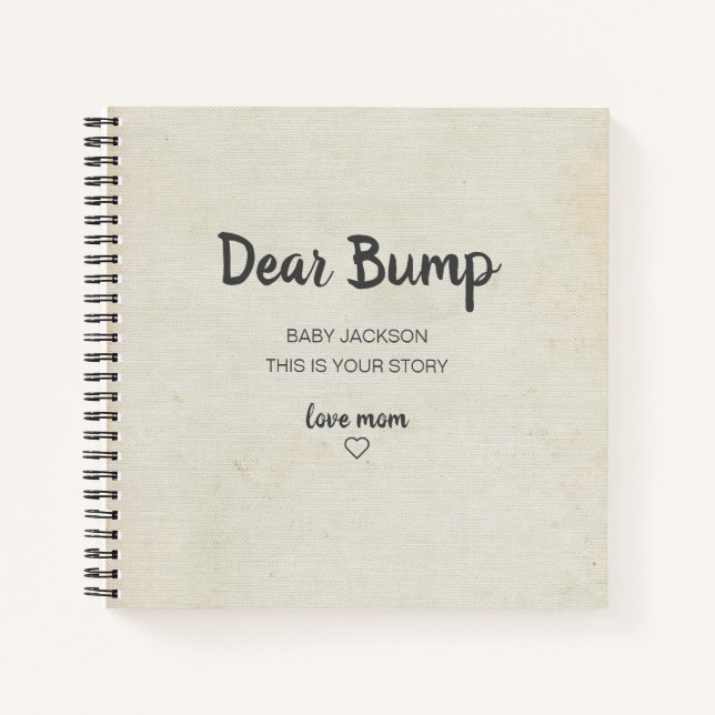 Estimado Diario de Embarazo de Bump Keepsake (Anverso)