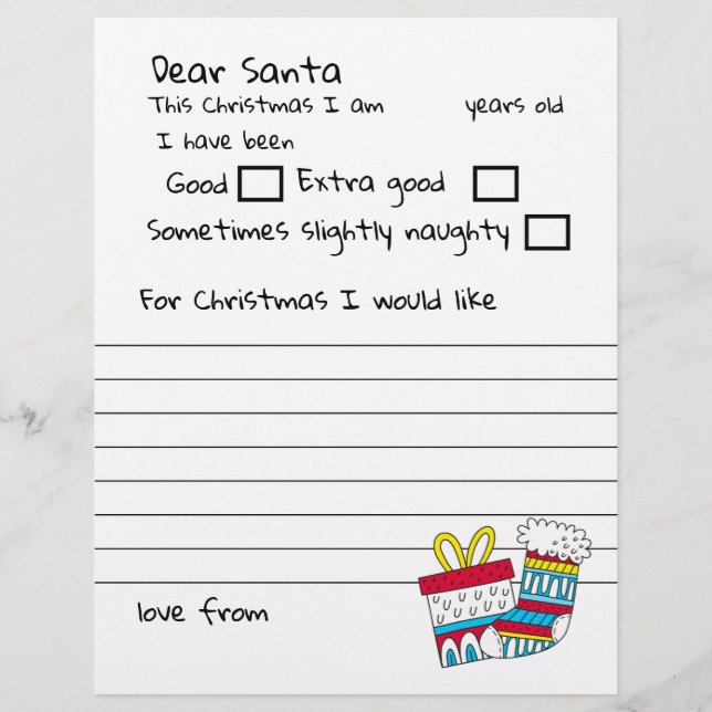 Estimado Papá Noel: Carta Personalizada A Santa Cl (Anverso)