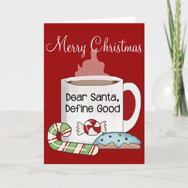 Estimado Papá Noel, Define La Tarjeta De Mug De Lo (Anverso)