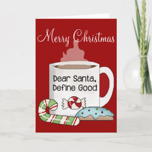 Estimado Papá Noel, Define La Tarjeta De Mug De Lo