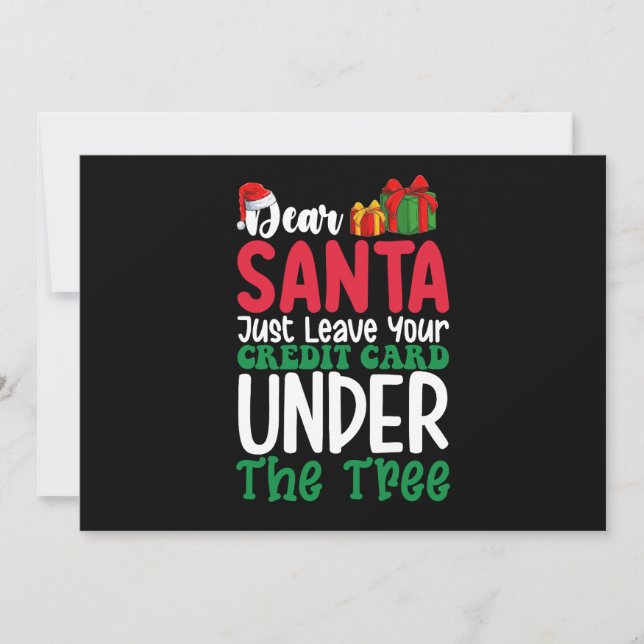 Estimado Papá Noel Deje Su Tarjeta De Crédito Navi (Anverso)