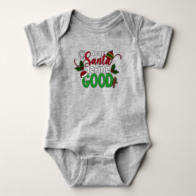 Estimado Santa Define Buenos Navidades | Baby Body (Anverso)