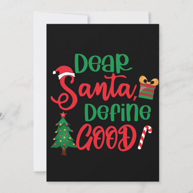 Estimado Santa Define buenos Navidades graciosos (Anverso)