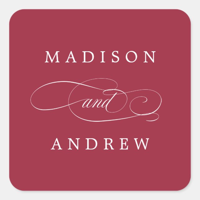 Estimados | Pegatinas de boda personalizadas (Anverso)
