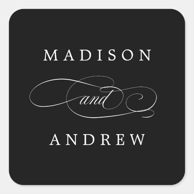 Estimados | Pegatinas de boda personalizadas (Anverso)
