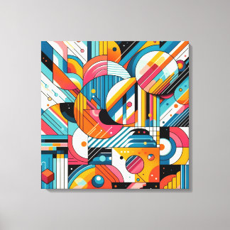 Estirar la imagen de lienzo - Arte geométrico colo