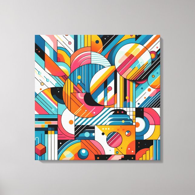 Estirar la imagen de lienzo - Arte geométrico colo (Anverso)