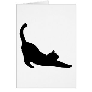 Estirar la silueta del gato negro