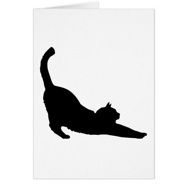 Estirar la silueta del gato negro (Frente)