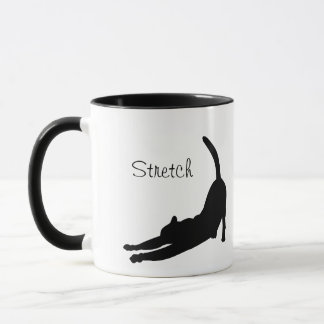 Estirar la taza de la silueta del gato