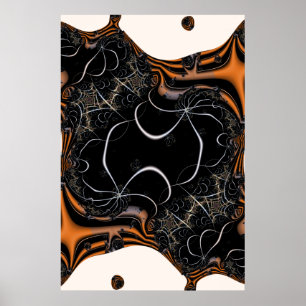 Esto es Halloween   Arte fractal negro y Naranja