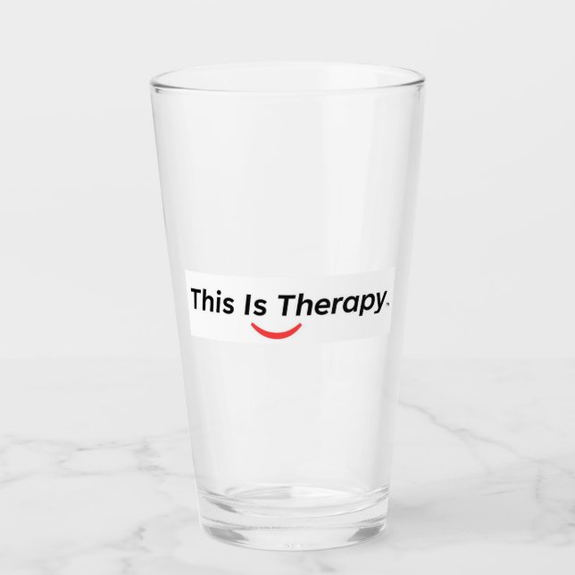 ESTO ES TERAPIA Vidrio para beber (Anverso)