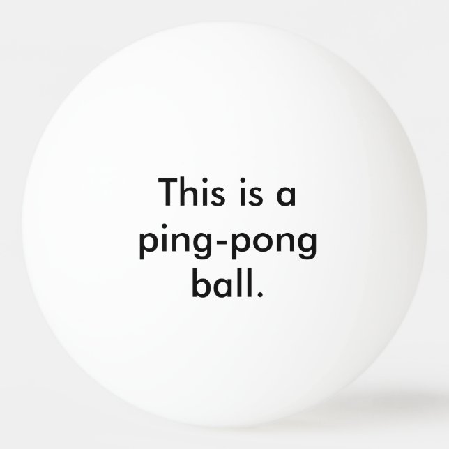 Esto es una bola de ping-pong - indique el humor (Anverso)