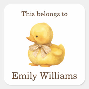 Esto pertenece a la etiqueta de regreso al pato es