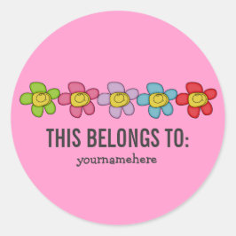 ESTO PERTENECE A Pegatinas De Flor De Doodle