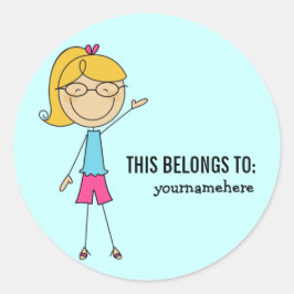 ESTO PERTENECE AL Pegatina de un Chica