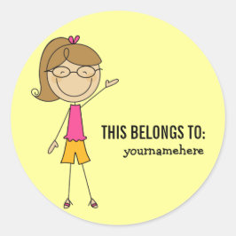 ESTO PERTENECE AL Pegatina de un Chica