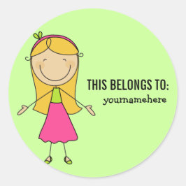 ESTO PERTENECE AL Pegatina de un Chica