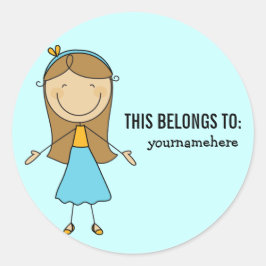 ESTO PERTENECE AL Pegatina de un Chica
