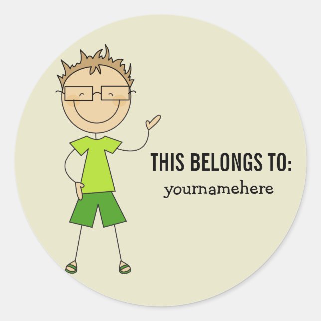 ESTO PERTENECE AL Pegatina de un niño (Anverso)