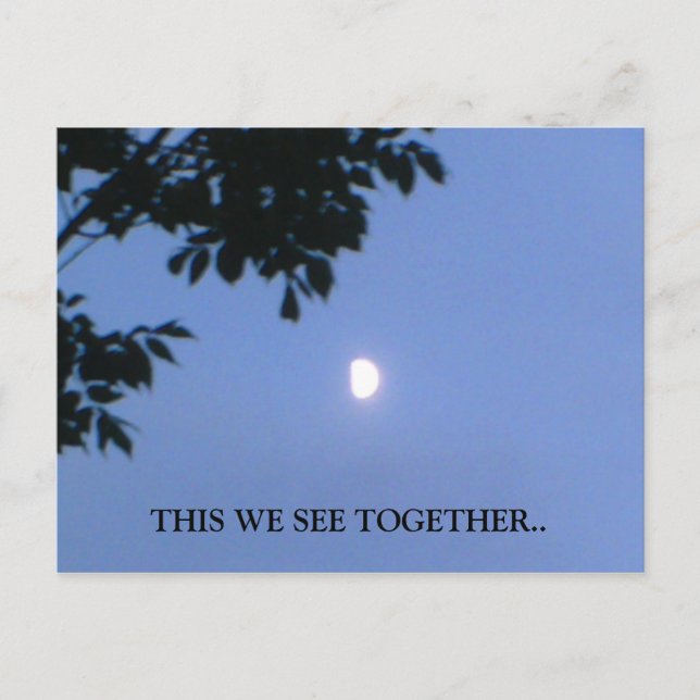 , ESTO QUE VEMOS JUNTOS postal de amor (Anverso)