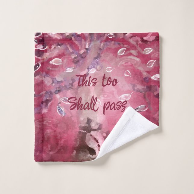 Esto También Pasará Por Las Hojas De Árbol Abstrac (Toallita)