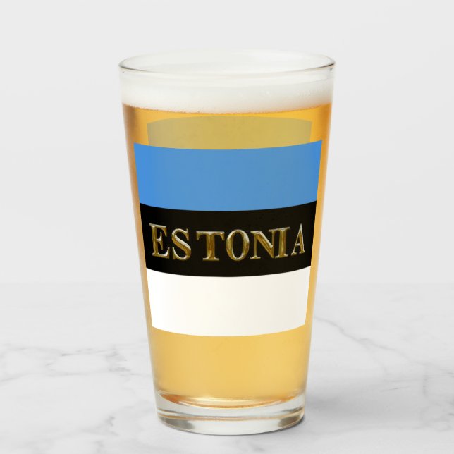 ESTONIA BEER GLASS (Anverso (lleno))