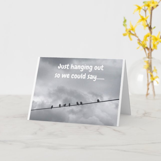 ESTOS AVES DICEN **FELIZ CUMPLEAÑOS** TARJETA DE G (flor amarilla)