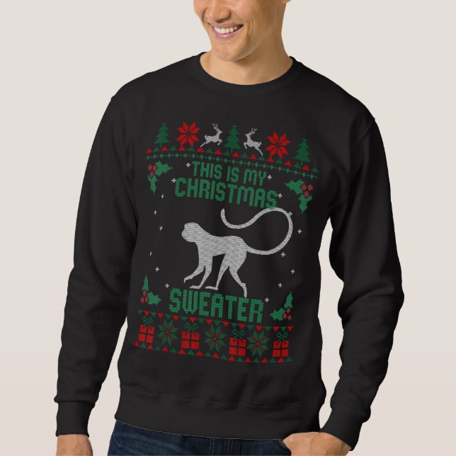 Estos son mis Navidades Sweater Monkey Ugly Xmas (Anverso)