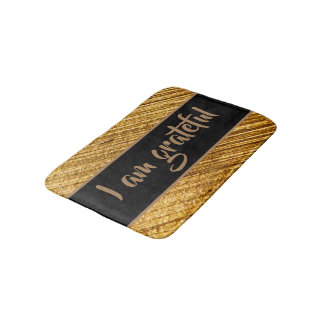 Estoy agradecido Alfombra de Baño Dorado Marrón Di