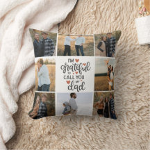"Estoy agradecido de llamarte mi papá" Almohada de
