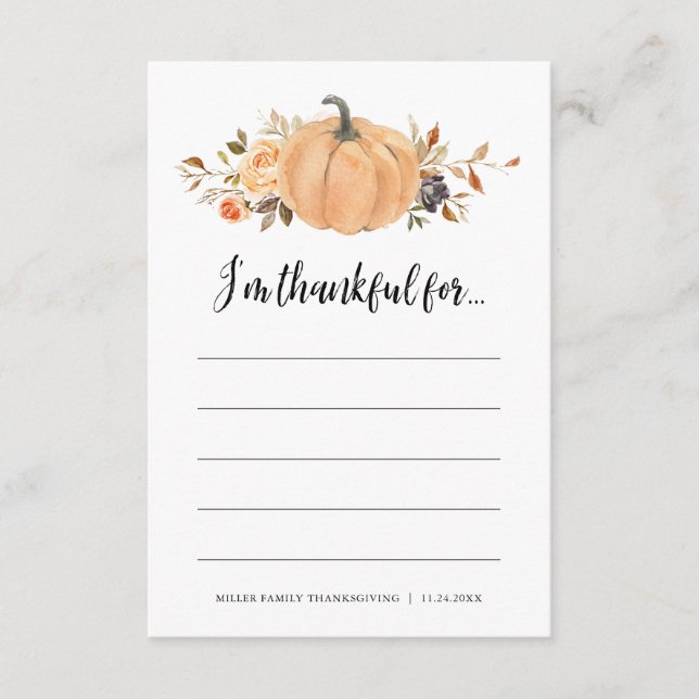 Estoy agradecido por la tarjeta de gratitud de Acc (Anverso)