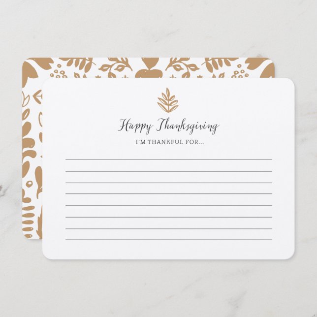 Estoy agradecido por... Tarjetas de presentación d (Anverso / Reverso)