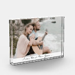Estoy Aquí Para Ti Bloque de Fotos con Letra<br><div class="desc">Características Estoy Aquí Para Ti...  en letra manuscrita con foto personal. Personaliza con tu foto favorita. Regalo ideal para mantener vivos los recuerdos queridos.</div>