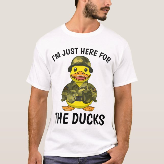 Estoy aquí por la camiseta militar de crucero de l (Anverso)