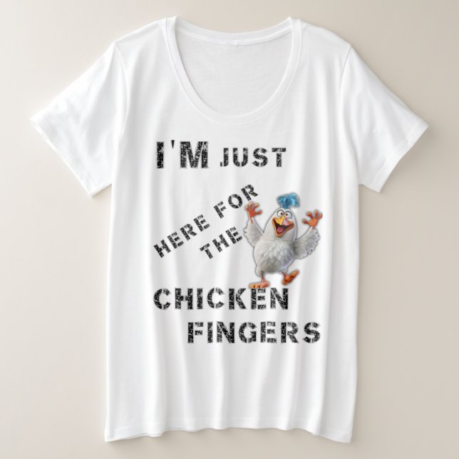 Estoy aquí por los dedos del pollo (Anverso del diseño)