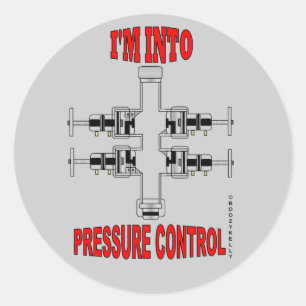 Estoy bajo control de presión, Pegatina de línea d