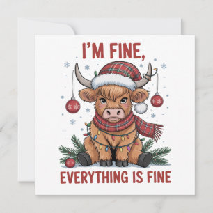 Estoy Bien Todo Está Bien Navidad Vaca de las Tier