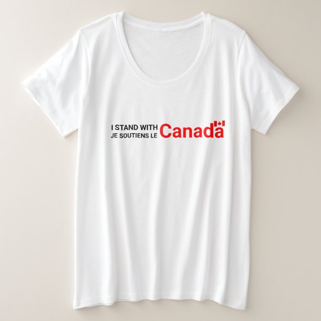 Estoy Con Camisa De Canadá, Tee Francés Inglés, Pa (Anverso del diseño)