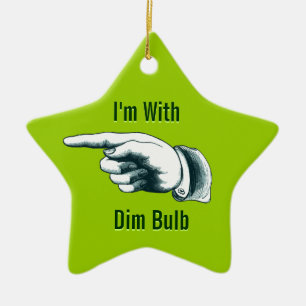 Estoy con el ornamento oscuro del navidad del